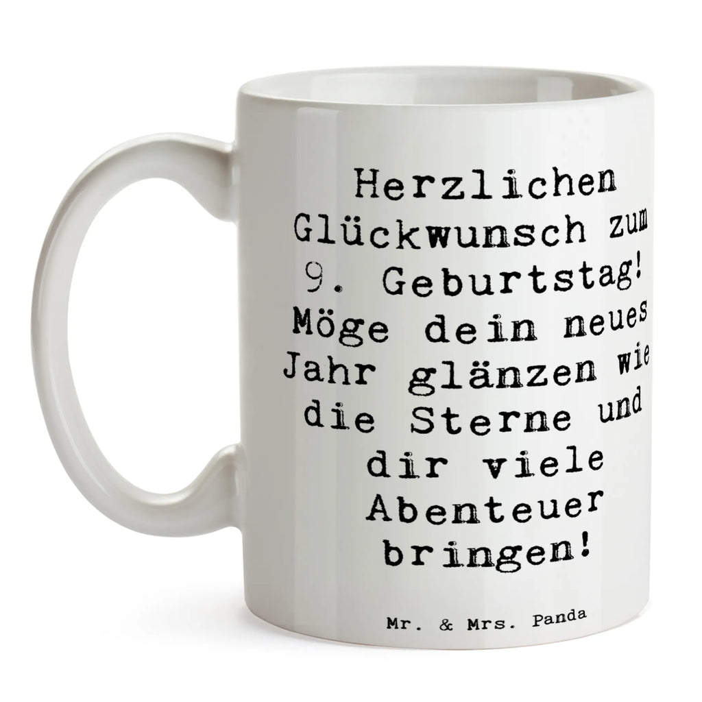 Tasse Spruch 9. Geburtstag Glanz Kaffeetasse, Tasse, Keramiktasse, Porzellantasse, Bürotasse, Tasse mit Motiven, Geschenktasse, Tasse mit Zitaten, Teetasse, Geburtstag, Geburtstagsgeschenk, Geschenk