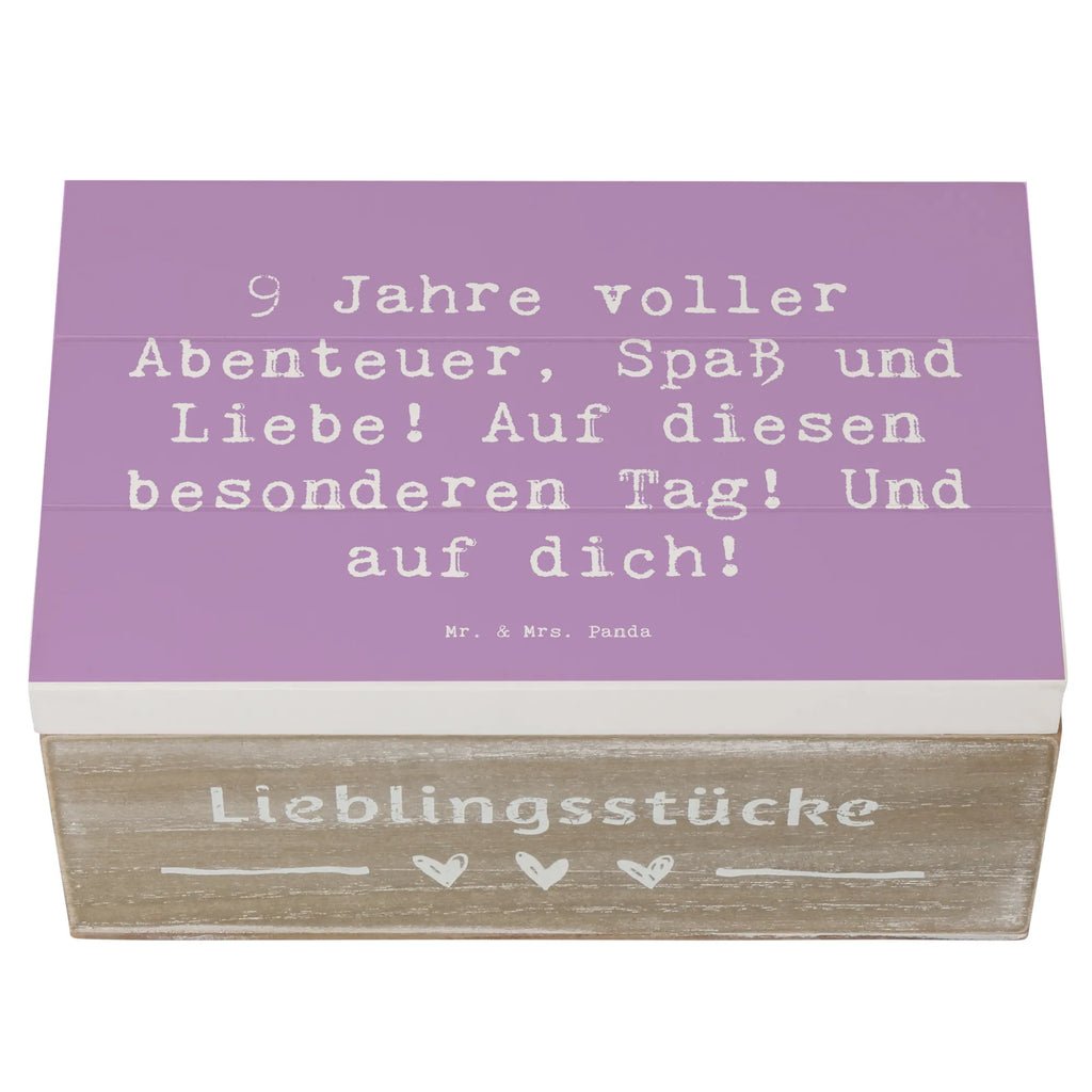 Holzkiste Spruch 9. Geburtstag Abenteuer Kiste, Truhe, Erinnerungskiste, Erinnerungsbox, Schatulle, Dekokiste, Holzkiste, Geschenkbox, XXL, Aufbewahrungsbox, Schatzkiste, Geschenkdose, Geburtstag, Geburtstagsgeschenk, Geschenk