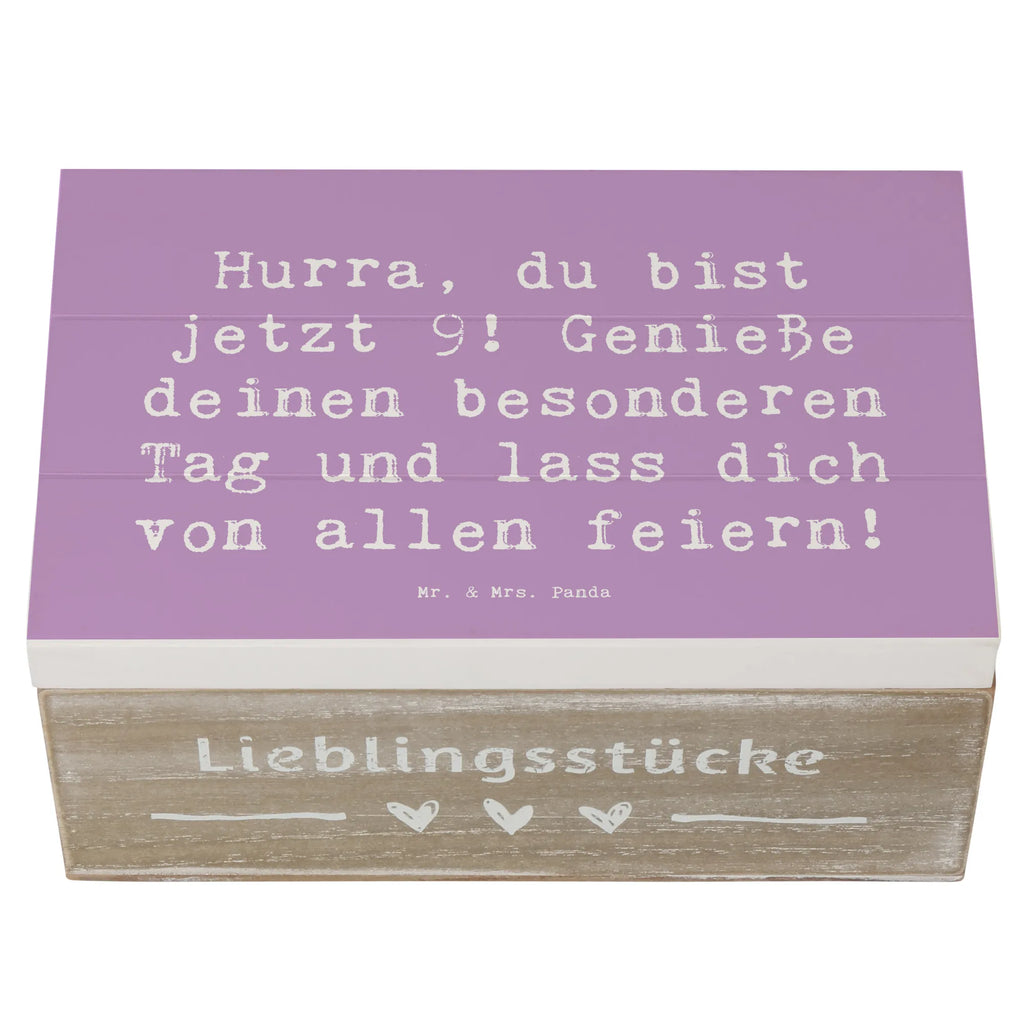Holzkiste Spruch 9. Geburtstag Freude Geschenkbox, Schatzkiste, Aufbewahrungsbox, Erinnerungskiste, Schatulle, Erinnerungsbox, XXL, Kiste, Holzkiste, Truhe, Dekokiste, Geschenkdose, Geburtstag, Geburtstagsgeschenk, Geschenk