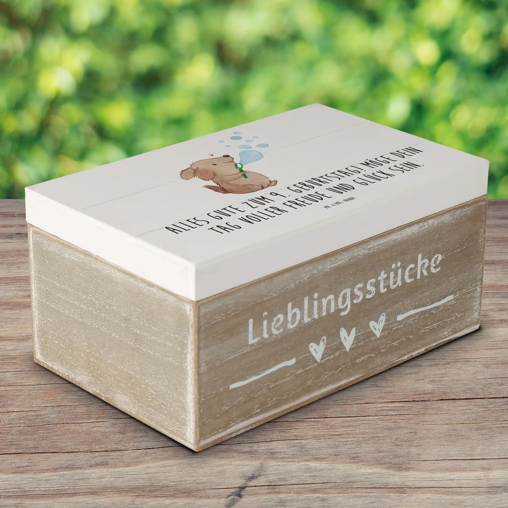 Holzkiste 9. Geburtstag Freude Dekokiste, Geschenkdose, Holzkiste, XXL, Erinnerungskiste, Geschenkbox, Schatulle, Truhe, Kiste, Schatzkiste, Aufbewahrungsbox, Erinnerungsbox, Geburtstag, Geburtstagsgeschenk, Geschenk