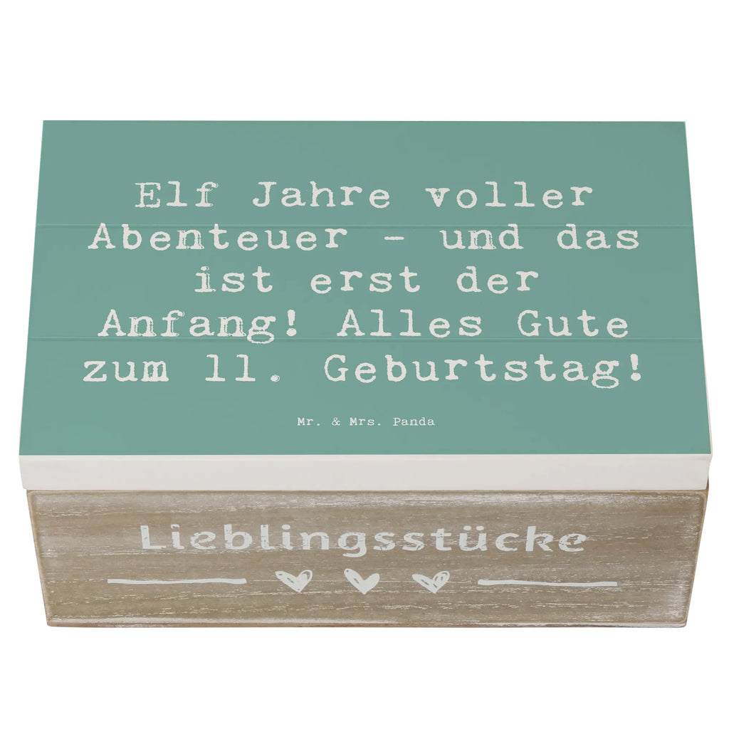 Holzkiste Spruch 11. Geburtstag Abenteuer Aufbewahrungsbox, Dekokiste, Erinnerungsbox, XXL, Geschenkdose, Holzkiste, Kiste, Schatulle, Erinnerungskiste, Geschenkbox, Truhe, Schatzkiste, Geburtstag, Geburtstagsgeschenk, Geschenk