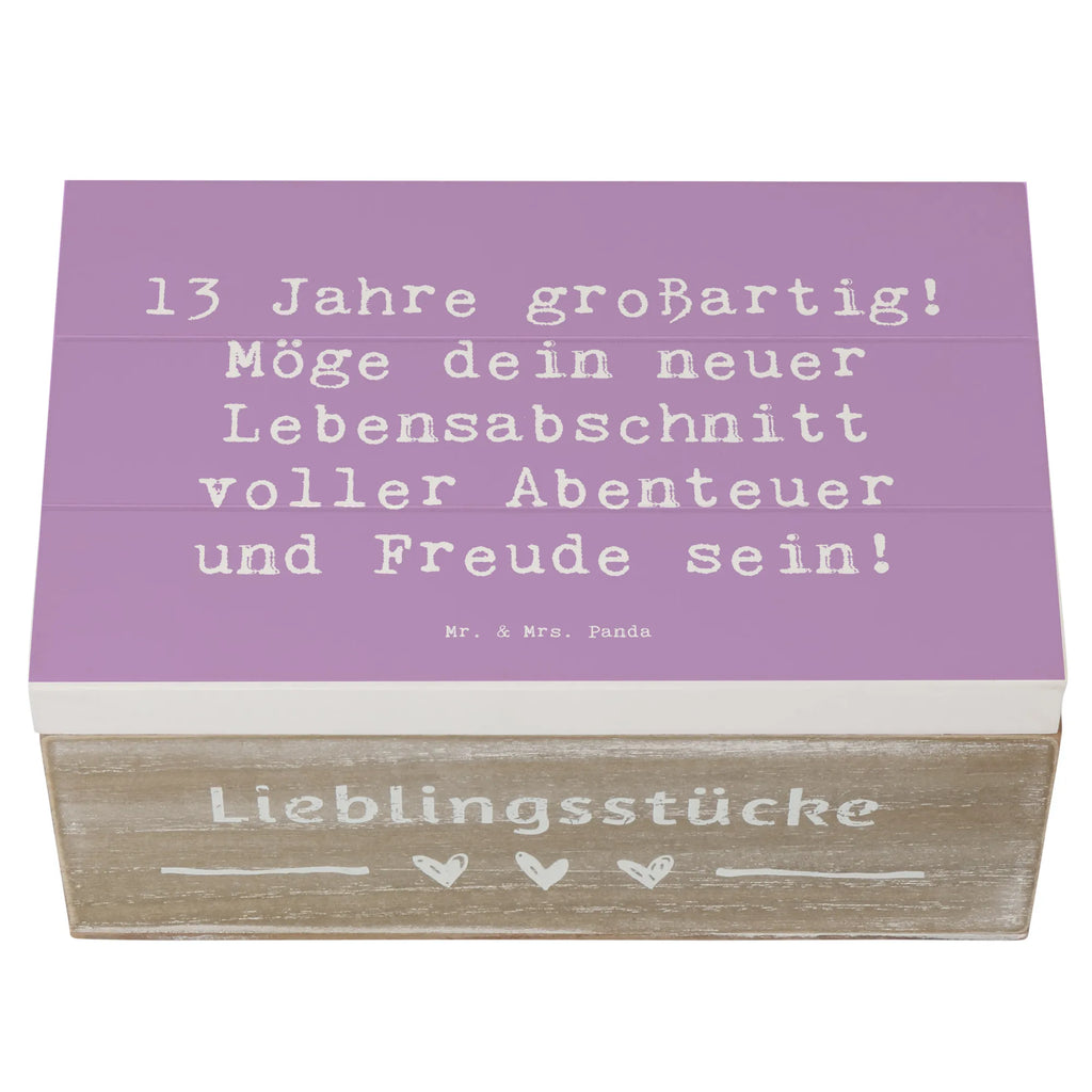 Holzkiste Spruch 13. Geburtstag Freude Truhe, Kiste, Schatulle, Schatzkiste, Aufbewahrungsbox, Holzkiste, Dekokiste, Geschenkbox, Erinnerungskiste, Geschenkdose, XXL, Erinnerungsbox, Geburtstag, Geburtstagsgeschenk, Geschenk
