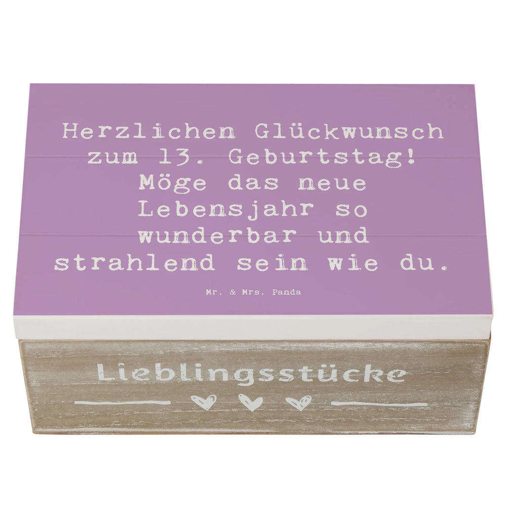 Holzkiste Spruch 13. Geburtstag Erinnerungsbox, Geschenkbox, Geschenkdose, Aufbewahrungsbox, XXL, Schatzkiste, Dekokiste, Holzkiste, Truhe, Erinnerungskiste, Schatulle, Kiste, Geburtstag, Geburtstagsgeschenk, Geschenk