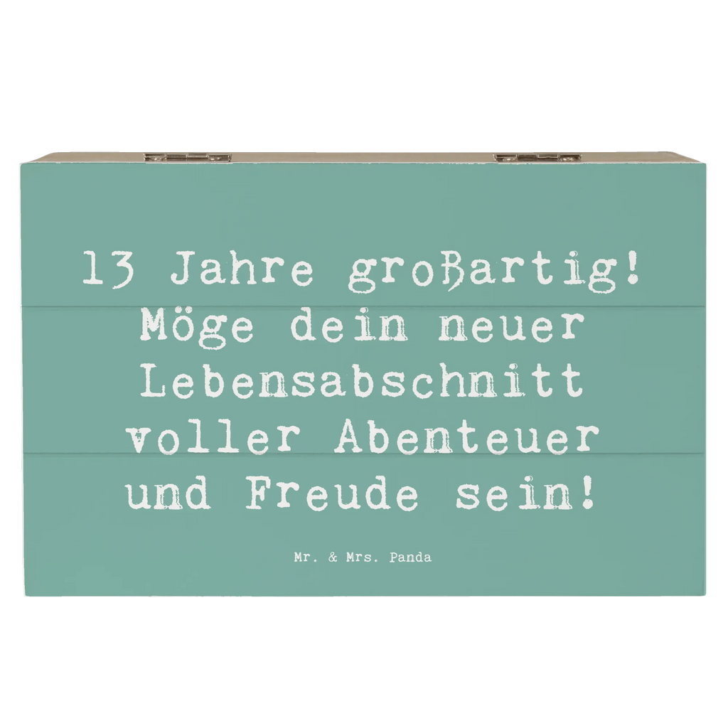 Holzkiste Spruch 13. Geburtstag Freude Truhe, Kiste, Schatulle, Schatzkiste, Aufbewahrungsbox, Holzkiste, Dekokiste, Geschenkbox, Erinnerungskiste, Geschenkdose, XXL, Erinnerungsbox, Geburtstag, Geburtstagsgeschenk, Geschenk