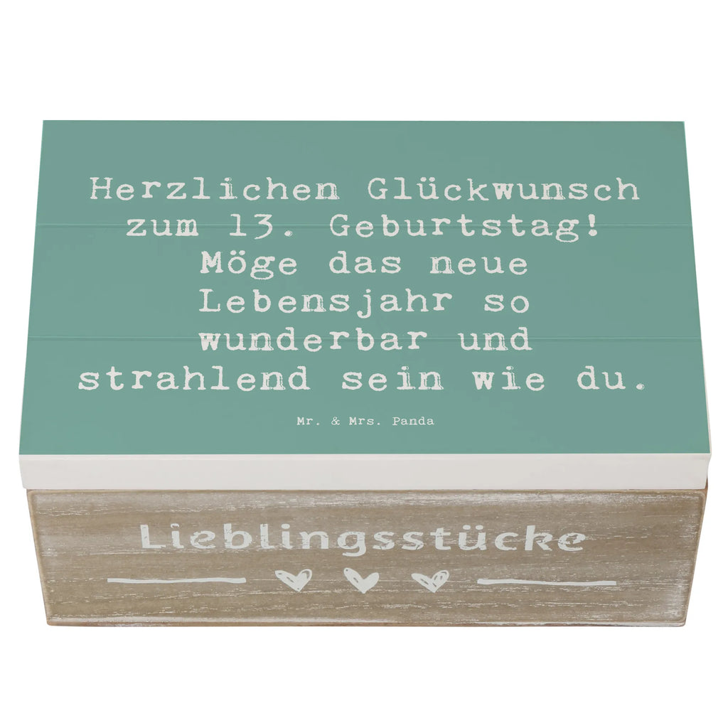 Holzkiste Spruch 13. Geburtstag Erinnerungsbox, Geschenkbox, Geschenkdose, Aufbewahrungsbox, XXL, Schatzkiste, Dekokiste, Holzkiste, Truhe, Erinnerungskiste, Schatulle, Kiste, Geburtstag, Geburtstagsgeschenk, Geschenk