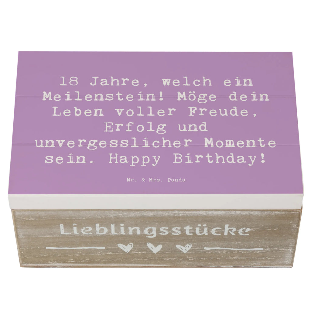 Wooden chest Saying 18 Jahre, welch ein Meilenstein! Möge dein Leben voller Freude, Erfolg und unvergesslicher Momente sein. Happy Birthday! Erinnerungskiste, Kiste, Erinnerungsbox, XXL, Schatzkiste, Geschenkdose, Schatulle, Holzkiste, Dekokiste, Geschenkbox, Truhe, Aufbewahrungsbox, Geburtstag, Geburtstagsgeschenk, Geschenk