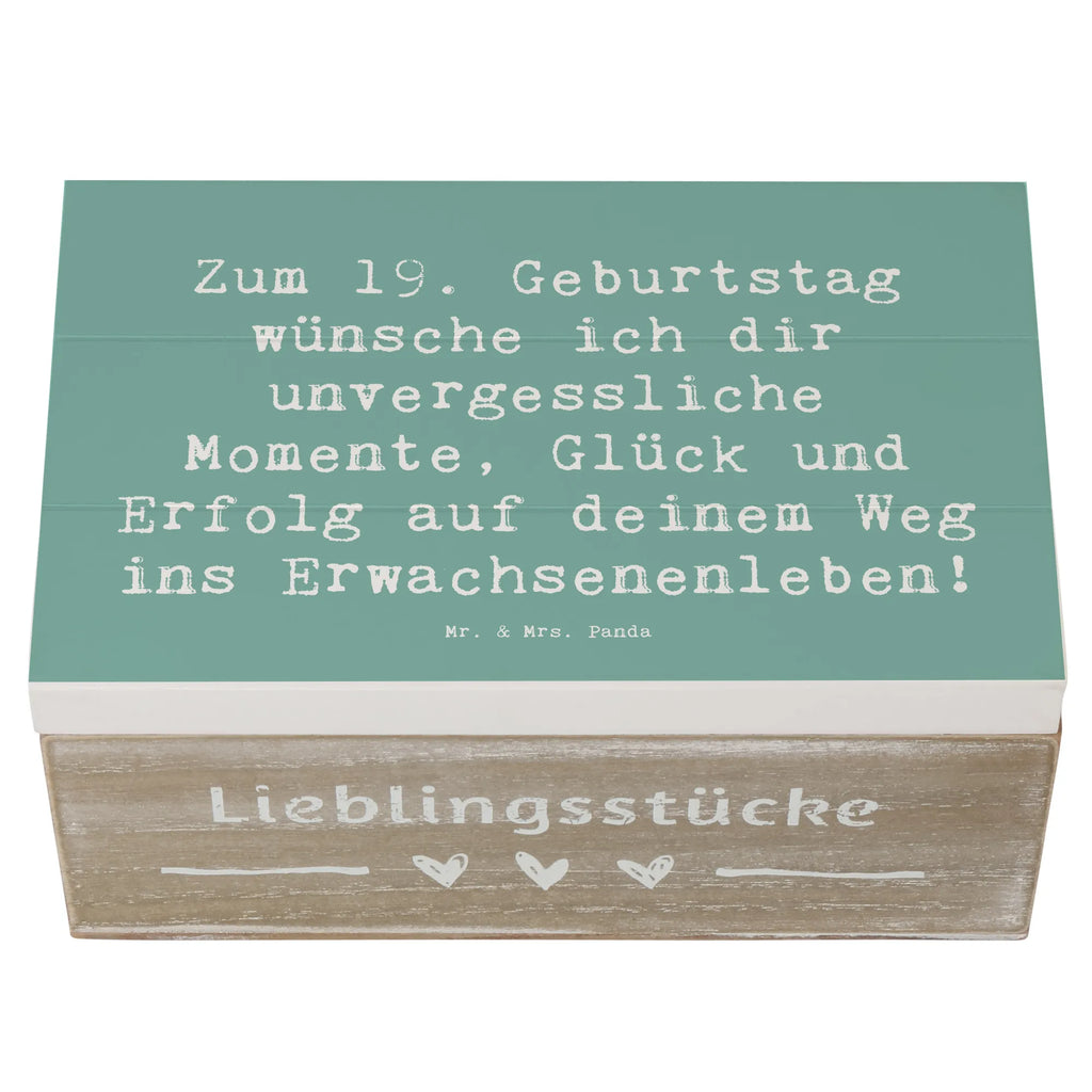 Holzkiste Spruch 19. Geburtstag Wünsche Schatzkiste, Truhe, Geschenkdose, Aufbewahrungsbox, Kiste, Geschenkbox, Erinnerungskiste, Holzkiste, Schatulle, Erinnerungsbox, XXL, Dekokiste, Geburtstag, Geburtstagsgeschenk, Geschenk