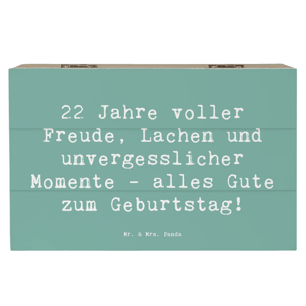 Holzkiste Spruch 22. Geburtstag Freude Geschenkdose, Truhe, Schatulle, Schatzkiste, XXL, Holzkiste, Kiste, Dekokiste, Aufbewahrungsbox, Erinnerungskiste, Erinnerungsbox, Geschenkbox, Geburtstag, Geburtstagsgeschenk, Geschenk