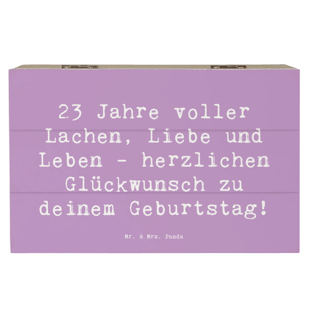 Wooden chest Saying 23 Jahre voller Lachen, Liebe und Leben - herzlichen Glückwunsch zu deinem Geburtstag! Geschenkbox, Schatulle, Kiste, Holzkiste, XXL, Erinnerungskiste, Aufbewahrungsbox, Geschenkdose, Schatzkiste, Dekokiste, Truhe, Erinnerungsbox, Geburtstag, Geburtstagsgeschenk, Geschenk