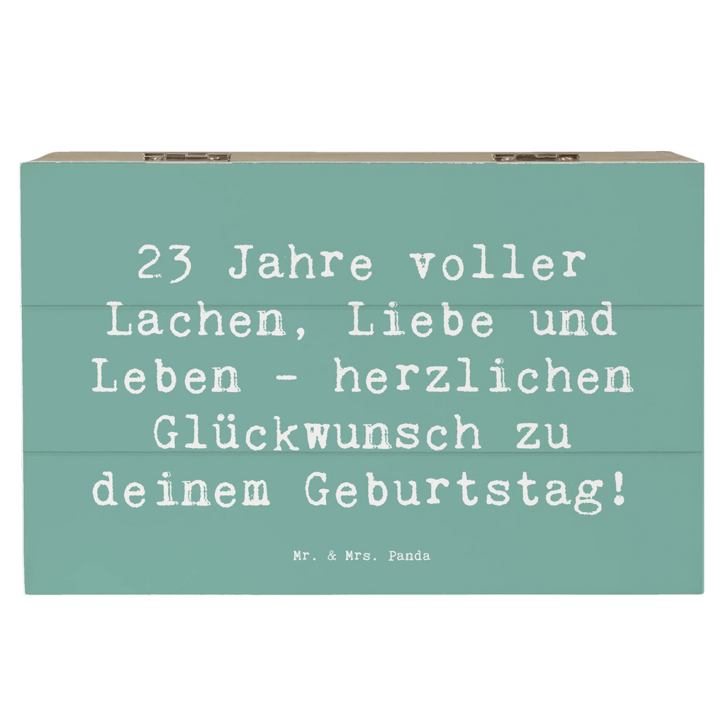 Wooden chest Saying 23 Jahre voller Lachen, Liebe und Leben - herzlichen Glückwunsch zu deinem Geburtstag! Geschenkbox, Schatulle, Kiste, Holzkiste, XXL, Erinnerungskiste, Aufbewahrungsbox, Geschenkdose, Schatzkiste, Dekokiste, Truhe, Erinnerungsbox, Geburtstag, Geburtstagsgeschenk, Geschenk