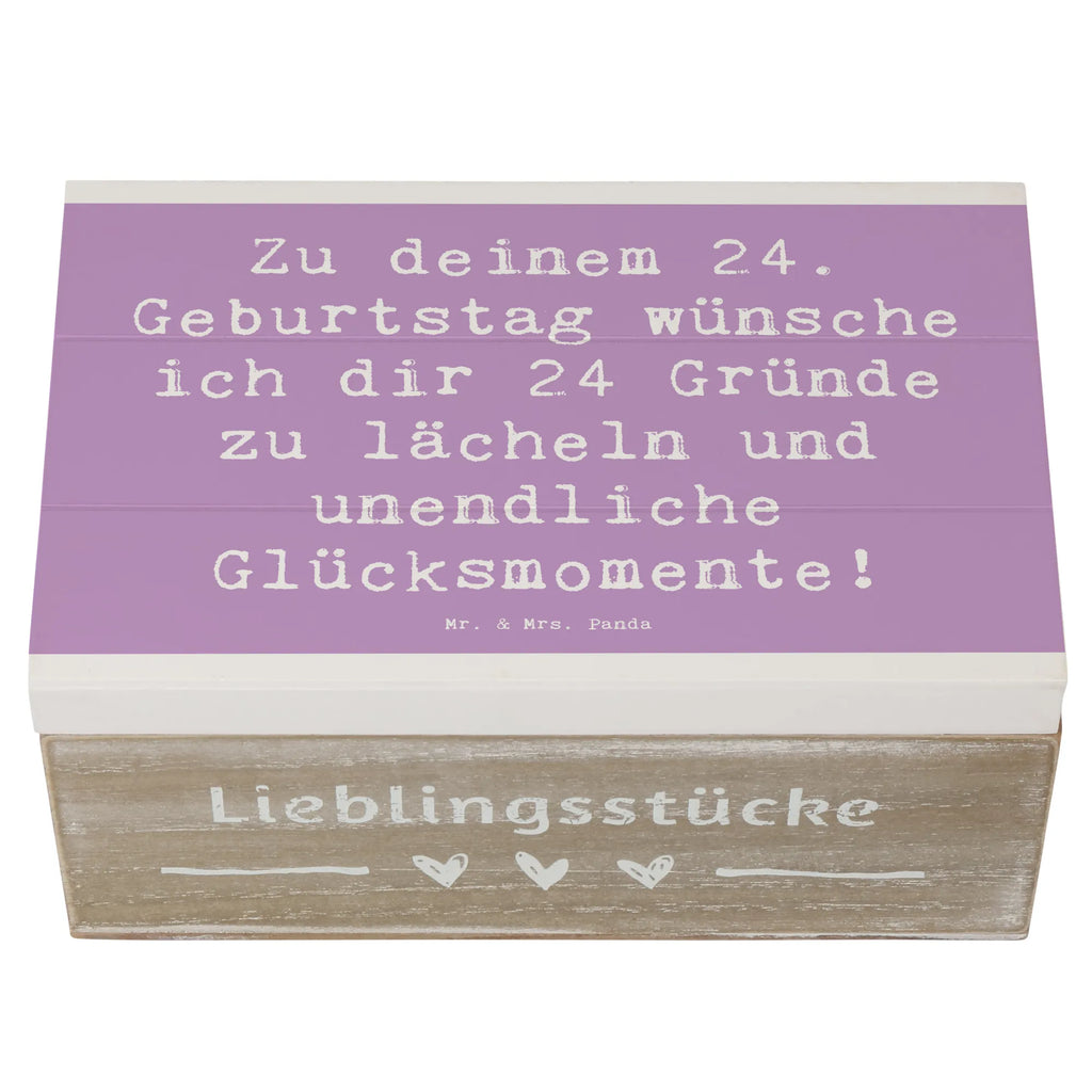 Holzkiste Spruch 24. Geburtstag Glück Aufbewahrungsbox, Holzkiste, Geschenkbox, Erinnerungskiste, Geschenkdose, Schatulle, Dekokiste, XXL, Kiste, Schatzkiste, Erinnerungsbox, Truhe, Geburtstag, Geburtstagsgeschenk, Geschenk