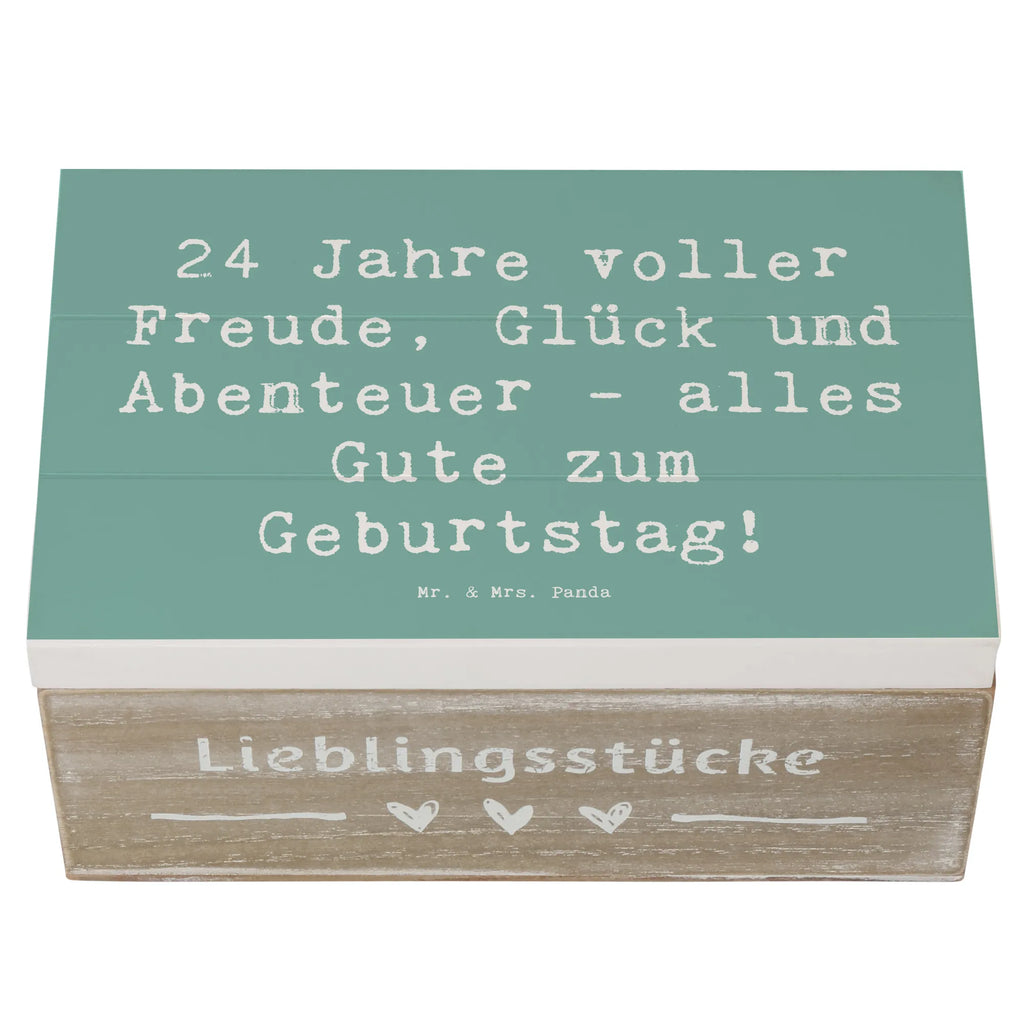 Holzkiste Spruch 24. Geburtstag Geschenkbox, XXL, Kiste, Erinnerungskiste, Geschenkdose, Schatulle, Schatzkiste, Aufbewahrungsbox, Erinnerungsbox, Dekokiste, Holzkiste, Truhe, Geburtstag, Geburtstagsgeschenk, Geschenk