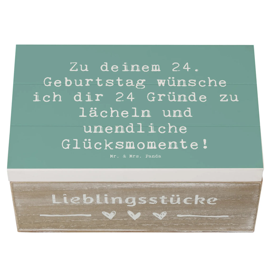 Holzkiste Spruch 24. Geburtstag Glück Aufbewahrungsbox, Holzkiste, Geschenkbox, Erinnerungskiste, Geschenkdose, Schatulle, Dekokiste, XXL, Kiste, Schatzkiste, Erinnerungsbox, Truhe, Geburtstag, Geburtstagsgeschenk, Geschenk