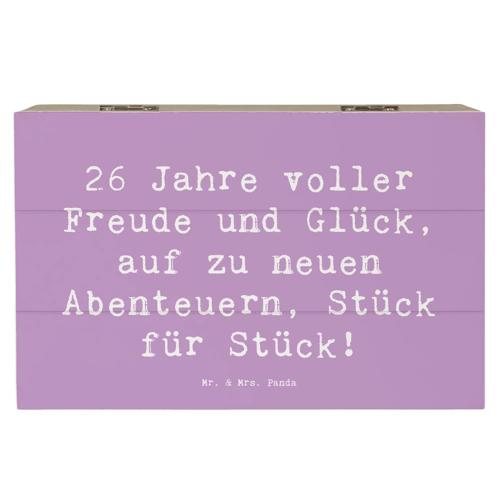 Holzkiste Spruch 26. Geburtstag Abenteuer Schatulle, Holzkiste, Erinnerungskiste, XXL, Truhe, Geschenkdose, Geschenkbox, Schatzkiste, Aufbewahrungsbox, Dekokiste, Erinnerungsbox, Kiste, Geburtstag, Geburtstagsgeschenk, Geschenk