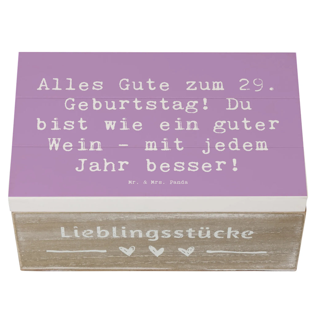 Holzkiste Spruch 29. Geburtstag Glückwünsche Aufbewahrungsbox, Erinnerungsbox, Holzkiste, Erinnerungskiste, Geschenkbox, Dekokiste, Schatulle, Geschenkdose, Truhe, Kiste, XXL, Schatzkiste, Geburtstag, Geburtstagsgeschenk, Geschenk