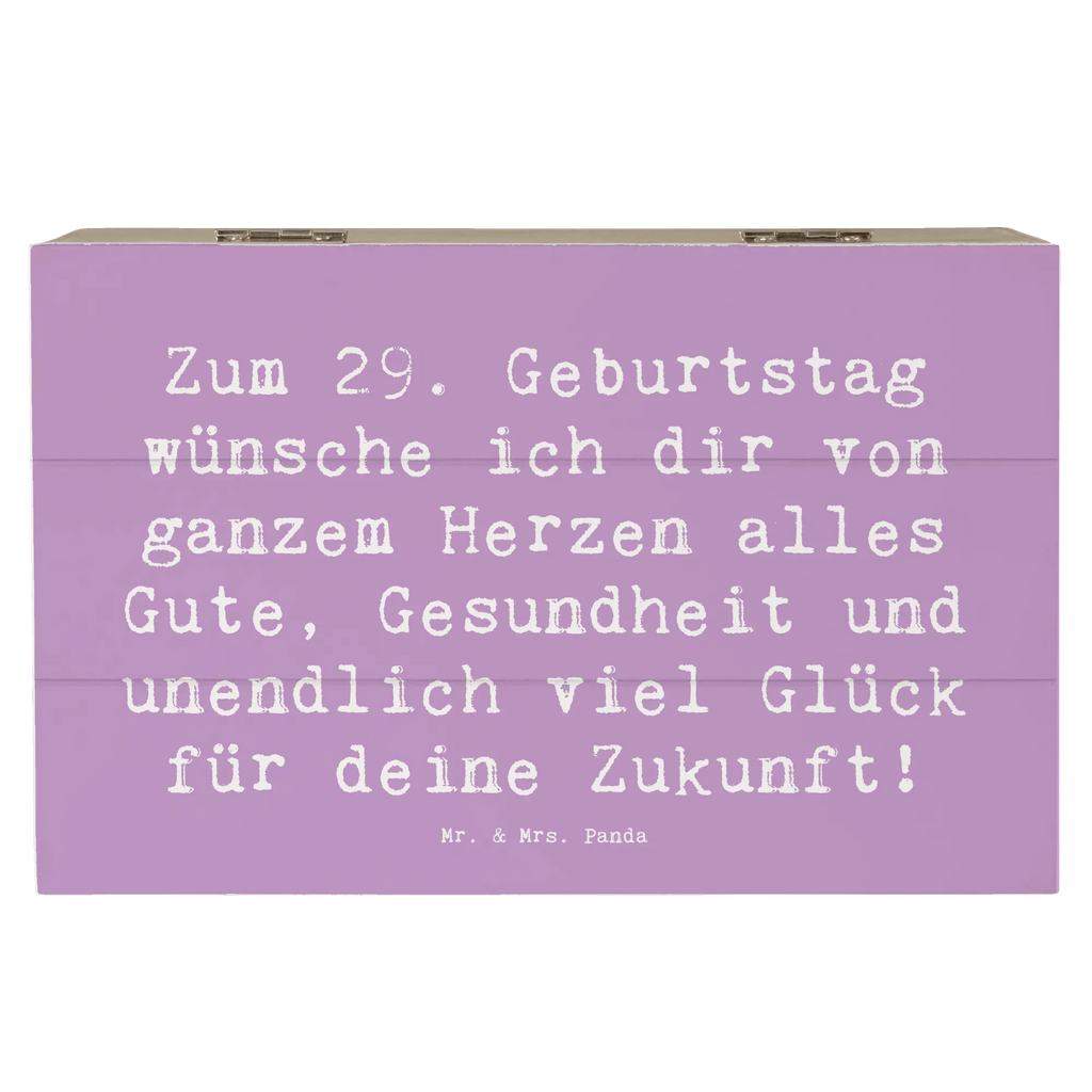 Holzkiste Spruch 29. Geburtstag Wünsche XXL, Schatulle, Geschenkbox, Erinnerungsbox, Geschenkdose, Schatzkiste, Holzkiste, Dekokiste, Kiste, Aufbewahrungsbox, Erinnerungskiste, Truhe, Geburtstag, Geburtstagsgeschenk, Geschenk