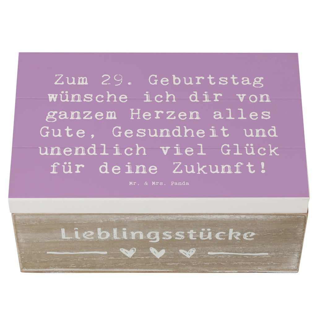 Holzkiste Spruch 29. Geburtstag Wünsche XXL, Schatulle, Geschenkbox, Erinnerungsbox, Geschenkdose, Schatzkiste, Holzkiste, Dekokiste, Kiste, Aufbewahrungsbox, Erinnerungskiste, Truhe, Geburtstag, Geburtstagsgeschenk, Geschenk