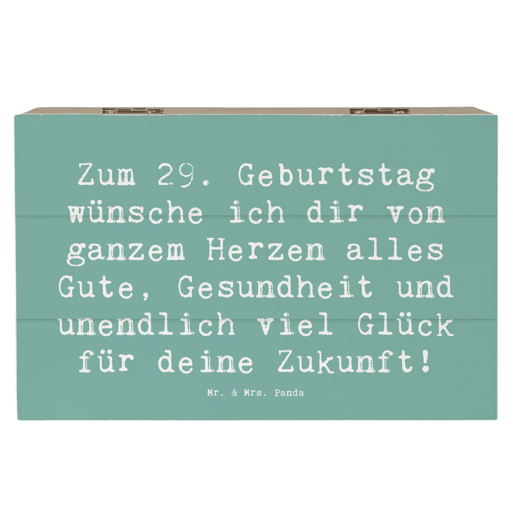 Holzkiste Spruch 29. Geburtstag Wünsche XXL, Schatulle, Geschenkbox, Erinnerungsbox, Geschenkdose, Schatzkiste, Holzkiste, Dekokiste, Kiste, Aufbewahrungsbox, Erinnerungskiste, Truhe, Geburtstag, Geburtstagsgeschenk, Geschenk