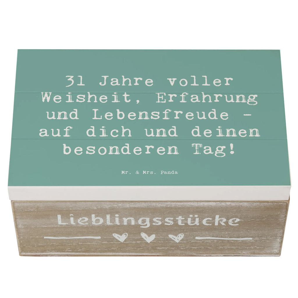 Holzkiste Spruch 31. Geburtstag Weisheit Geschenkbox, Schatulle, XXL, Kiste, Erinnerungsbox, Dekokiste, Holzkiste, Schatzkiste, Aufbewahrungsbox, Geschenkdose, Truhe, Erinnerungskiste, Geburtstag, Geburtstagsgeschenk, Geschenk