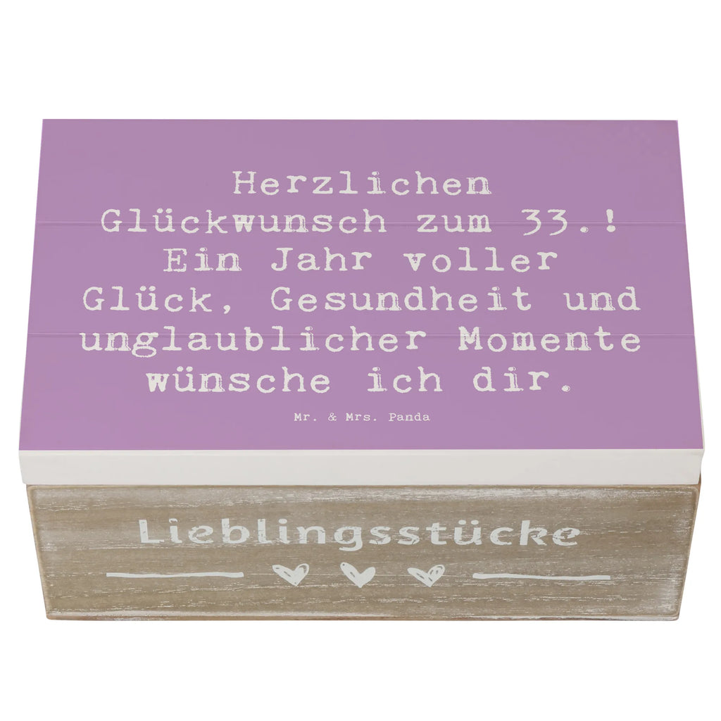 Wooden chest Saying Herzlichen Glückwunsch zum 33.! Ein Jahr voller Glück, Gesundheit und unglaublicher Momente wünsche ich dir. Erinnerungskiste, XXL, Schatulle, Aufbewahrungsbox, Geschenkbox, Dekokiste, Erinnerungsbox, Geschenkdose, Holzkiste, Schatzkiste, Truhe, Kiste, Geburtstag, Geburtstagsgeschenk, Geschenk
