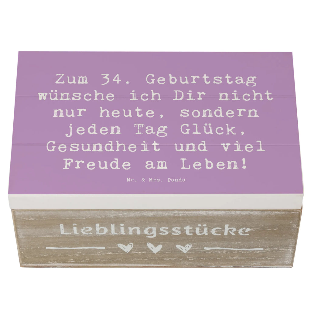 Holzkiste Spruch 34. Geburtstag Schatzkiste, Geschenkdose, Erinnerungsbox, Geschenkbox, Schatulle, Truhe, Erinnerungskiste, Kiste, Holzkiste, Dekokiste, XXL, Aufbewahrungsbox, Geburtstag, Geburtstagsgeschenk, Geschenk
