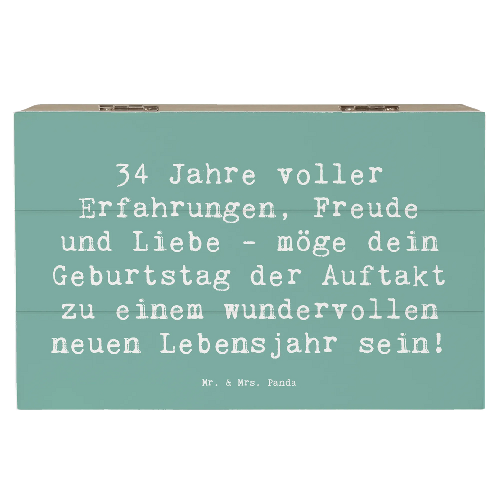 Wooden chest Saying 34 Jahre voller Erfahrungen, Freude und Liebe - möge dein Geburtstag der Auftakt zu einem wundervollen neuen Lebensjahr sein! Holzkiste, Kiste, XXL, Erinnerungskiste, Geschenkbox, Dekokiste, Truhe, Schatzkiste, Erinnerungsbox, Schatulle, Geschenkdose, Aufbewahrungsbox, Geburtstag, Geburtstagsgeschenk, Geschenk