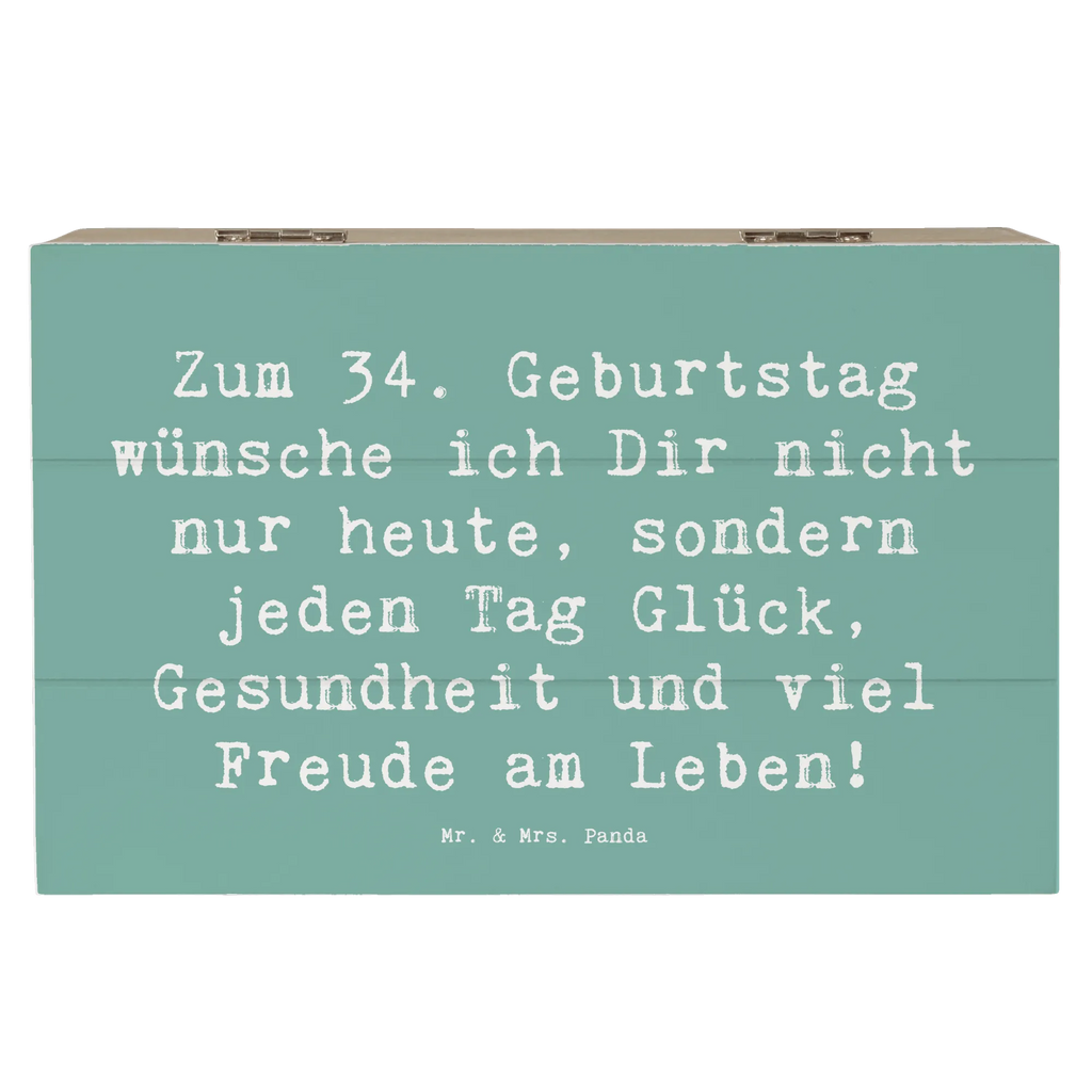 Holzkiste Spruch 34. Geburtstag Schatzkiste, Geschenkdose, Erinnerungsbox, Geschenkbox, Schatulle, Truhe, Erinnerungskiste, Kiste, Holzkiste, Dekokiste, XXL, Aufbewahrungsbox, Geburtstag, Geburtstagsgeschenk, Geschenk