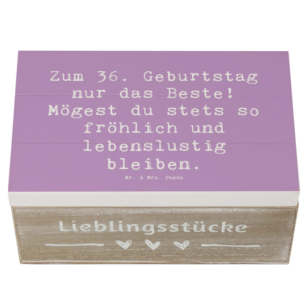 Holzkiste Spruch 36. Geburtstag Aufbewahrungsbox, Schatulle, Kiste, Geschenkdose, Holzkiste, Erinnerungskiste, Truhe, XXL, Geschenkbox, Schatzkiste, Erinnerungsbox, Dekokiste, Geburtstag, Geburtstagsgeschenk, Geschenk