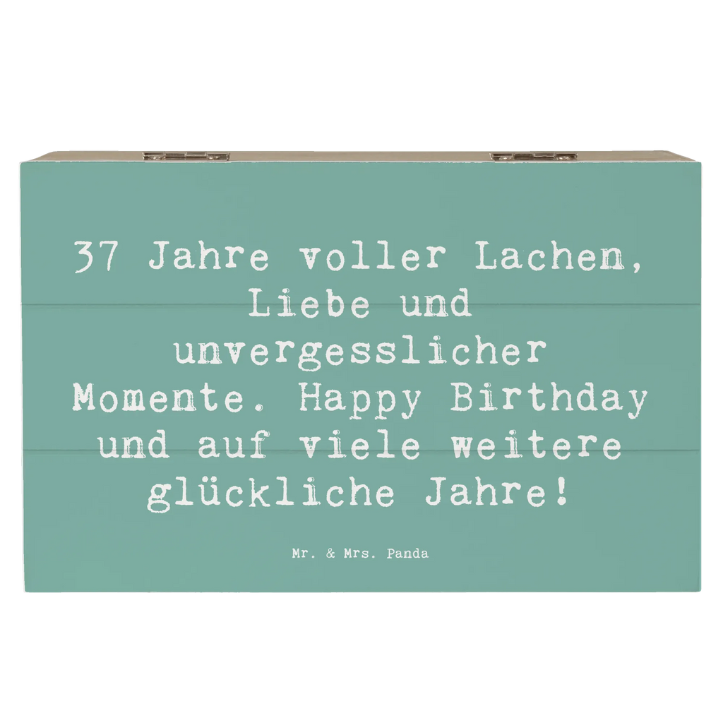 Wooden chest Saying 37 Jahre voller Lachen, Liebe und unvergesslicher Momente. Happy Birthday und auf viele weitere glückliche Jahre! Schatzkiste, Truhe, Erinnerungskiste, Holzkiste, Dekokiste, XXL, Erinnerungsbox, Aufbewahrungsbox, Geschenkdose, Kiste, Schatulle, Geschenkbox, Geburtstag, Geburtstagsgeschenk, Geschenk