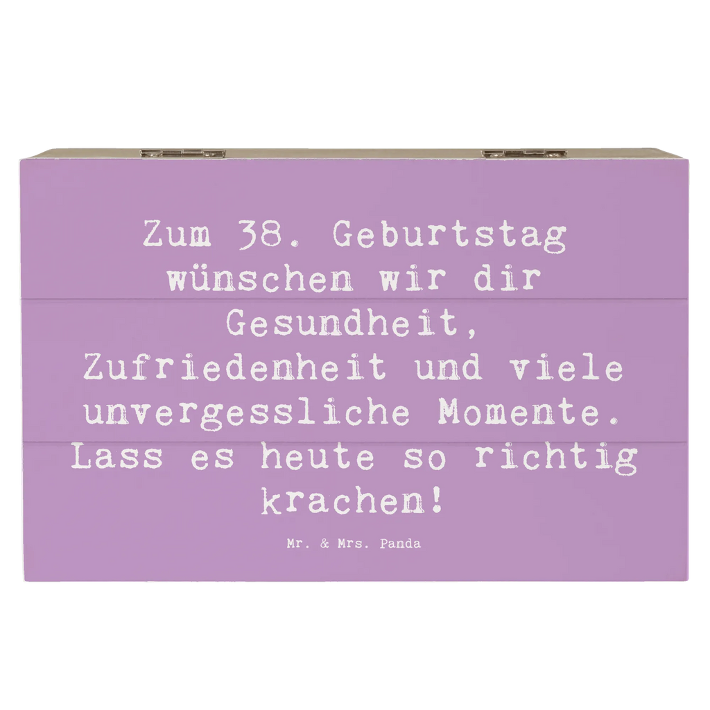 Holzkiste Spruch 38. Geburtstag Feiern Dekokiste, Erinnerungskiste, Holzkiste, Schatzkiste, Truhe, Geschenkbox, Erinnerungsbox, XXL, Geschenkdose, Aufbewahrungsbox, Schatulle, Kiste, Geburtstag, Geburtstagsgeschenk, Geschenk
