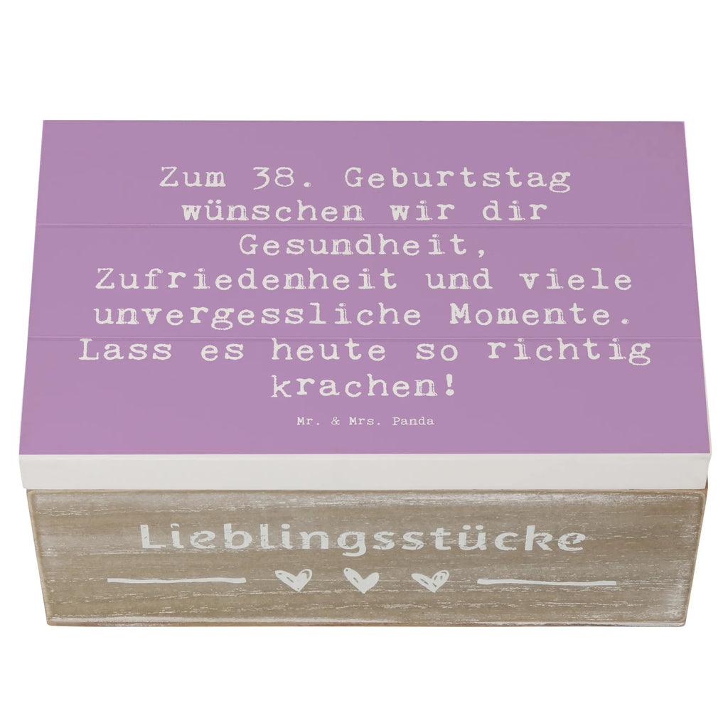 Holzkiste Spruch 38. Geburtstag Feiern Dekokiste, Erinnerungskiste, Holzkiste, Schatzkiste, Truhe, Geschenkbox, Erinnerungsbox, XXL, Geschenkdose, Aufbewahrungsbox, Schatulle, Kiste, Geburtstag, Geburtstagsgeschenk, Geschenk