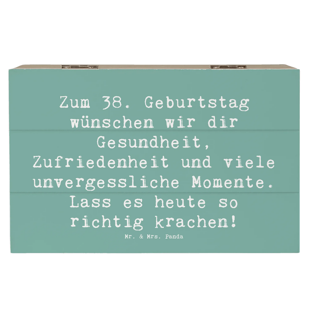 Holzkiste Spruch 38. Geburtstag Feiern Dekokiste, Erinnerungskiste, Holzkiste, Schatzkiste, Truhe, Geschenkbox, Erinnerungsbox, XXL, Geschenkdose, Aufbewahrungsbox, Schatulle, Kiste, Geburtstag, Geburtstagsgeschenk, Geschenk