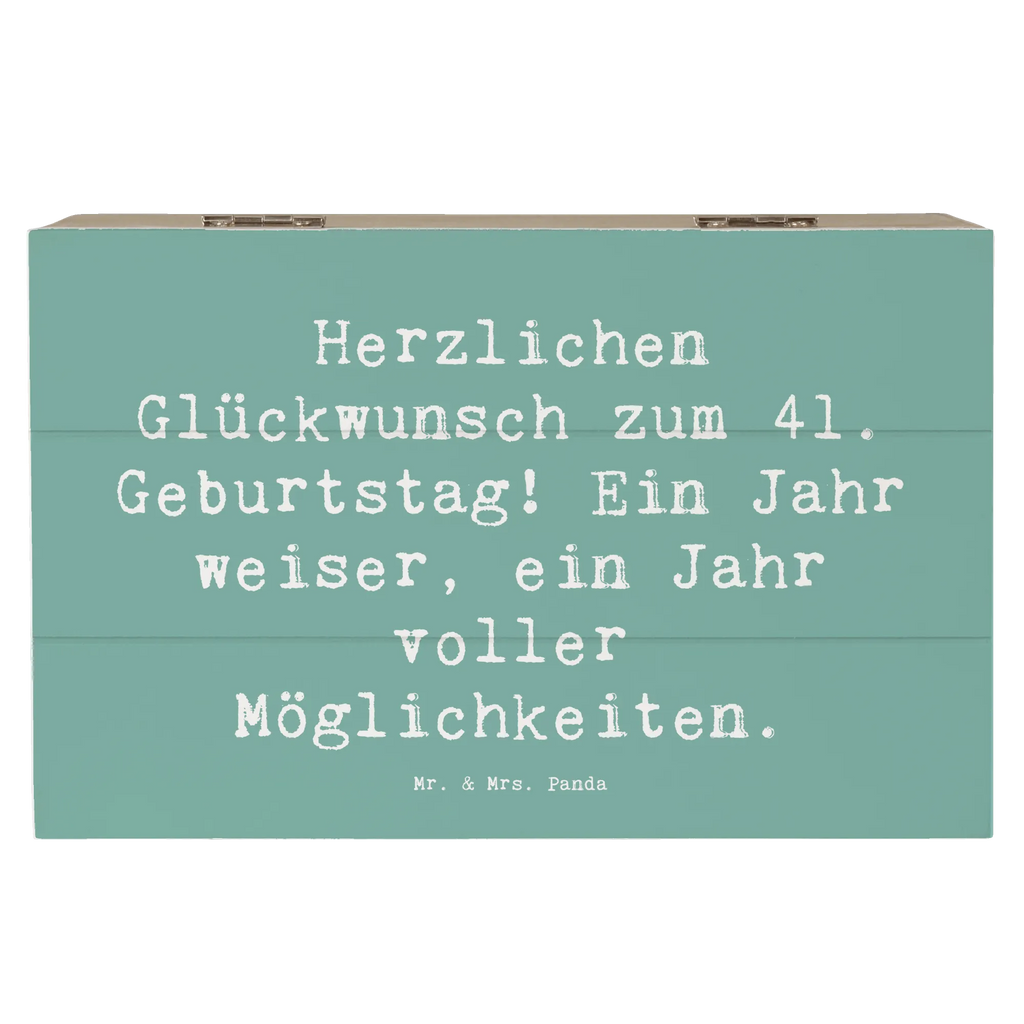 Holzkiste Spruch 41. Geburtstag Weisheit Erinnerungskiste, Geschenkbox, Aufbewahrungsbox, Schatzkiste, Erinnerungsbox, Geschenkdose, Schatulle, Kiste, Truhe, XXL, Holzkiste, Dekokiste, Geburtstag, Geburtstagsgeschenk, Geschenk