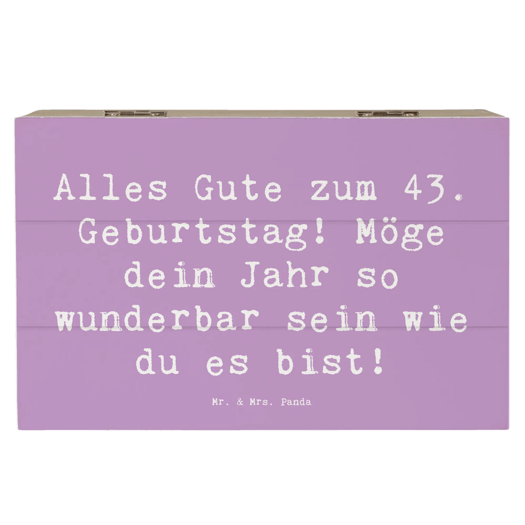 Wooden chest Saying Alles Gute zum 43. Geburtstag! Möge dein Jahr so wunderbar sein wie du es bist! Schatzkiste, Truhe, Dekokiste, Erinnerungskiste, Aufbewahrungsbox, Holzkiste, Kiste, Geschenkbox, XXL, Schatulle, Geschenkdose, Erinnerungsbox, Geburtstag, Geburtstagsgeschenk, Geschenk