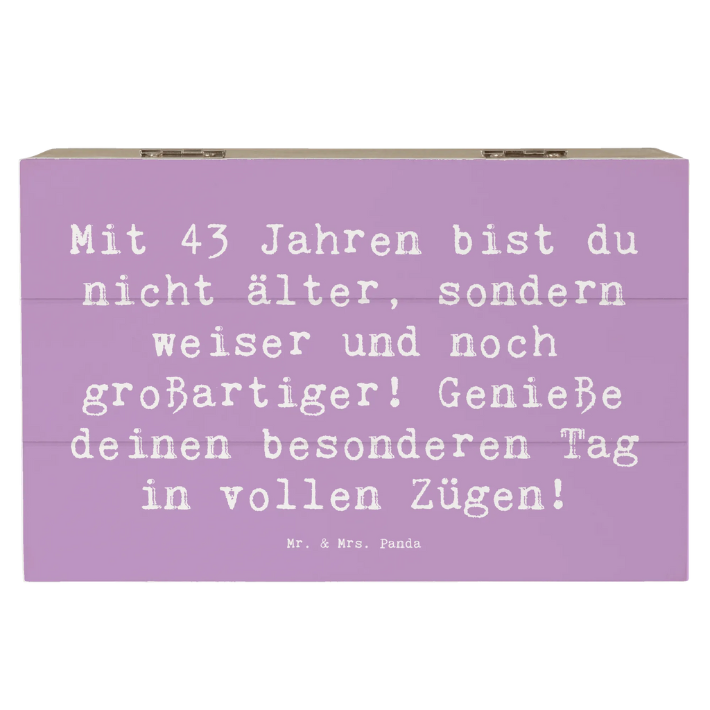 Holzkiste Spruch 43. Geburtstag Weisheit Kiste, Truhe, Aufbewahrungsbox, Geschenkbox, Schatulle, Geschenkdose, Erinnerungsbox, XXL, Holzkiste, Dekokiste, Schatzkiste, Erinnerungskiste, Geburtstag, Geburtstagsgeschenk, Geschenk