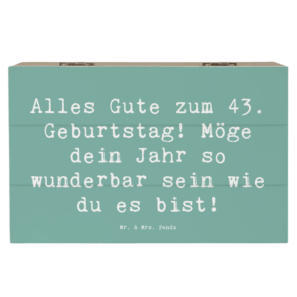 Wooden chest Saying Alles Gute zum 43. Geburtstag! Möge dein Jahr so wunderbar sein wie du es bist! Schatzkiste, Truhe, Dekokiste, Erinnerungskiste, Aufbewahrungsbox, Holzkiste, Kiste, Geschenkbox, XXL, Schatulle, Geschenkdose, Erinnerungsbox, Geburtstag, Geburtstagsgeschenk, Geschenk