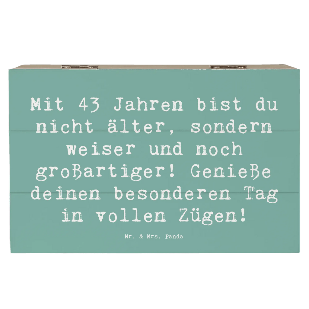 Holzkiste Spruch 43. Geburtstag Weisheit Kiste, Truhe, Aufbewahrungsbox, Geschenkbox, Schatulle, Geschenkdose, Erinnerungsbox, XXL, Holzkiste, Dekokiste, Schatzkiste, Erinnerungskiste, Geburtstag, Geburtstagsgeschenk, Geschenk