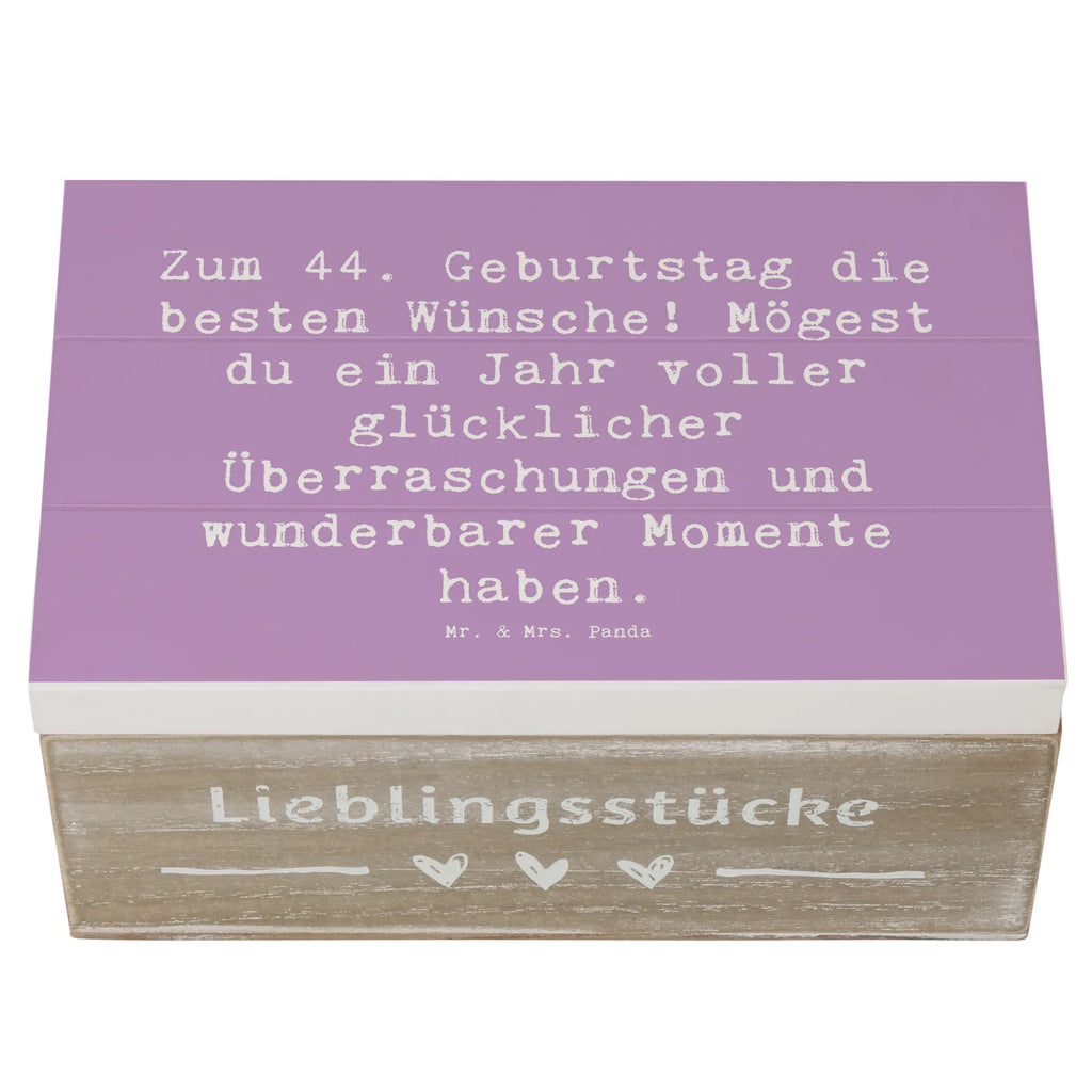 Holzkiste Spruch 44. Geburtstag Glückwünsche Schatulle, Geschenkbox, Dekokiste, Holzkiste, Truhe, XXL, Erinnerungskiste, Geschenkdose, Schatzkiste, Kiste, Erinnerungsbox, Aufbewahrungsbox, Geburtstag, Geburtstagsgeschenk, Geschenk