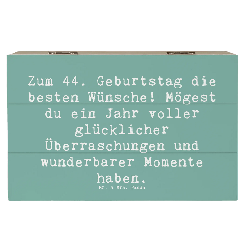 Holzkiste Spruch 44. Geburtstag Glückwünsche Schatulle, Geschenkbox, Dekokiste, Holzkiste, Truhe, XXL, Erinnerungskiste, Geschenkdose, Schatzkiste, Kiste, Erinnerungsbox, Aufbewahrungsbox, Geburtstag, Geburtstagsgeschenk, Geschenk