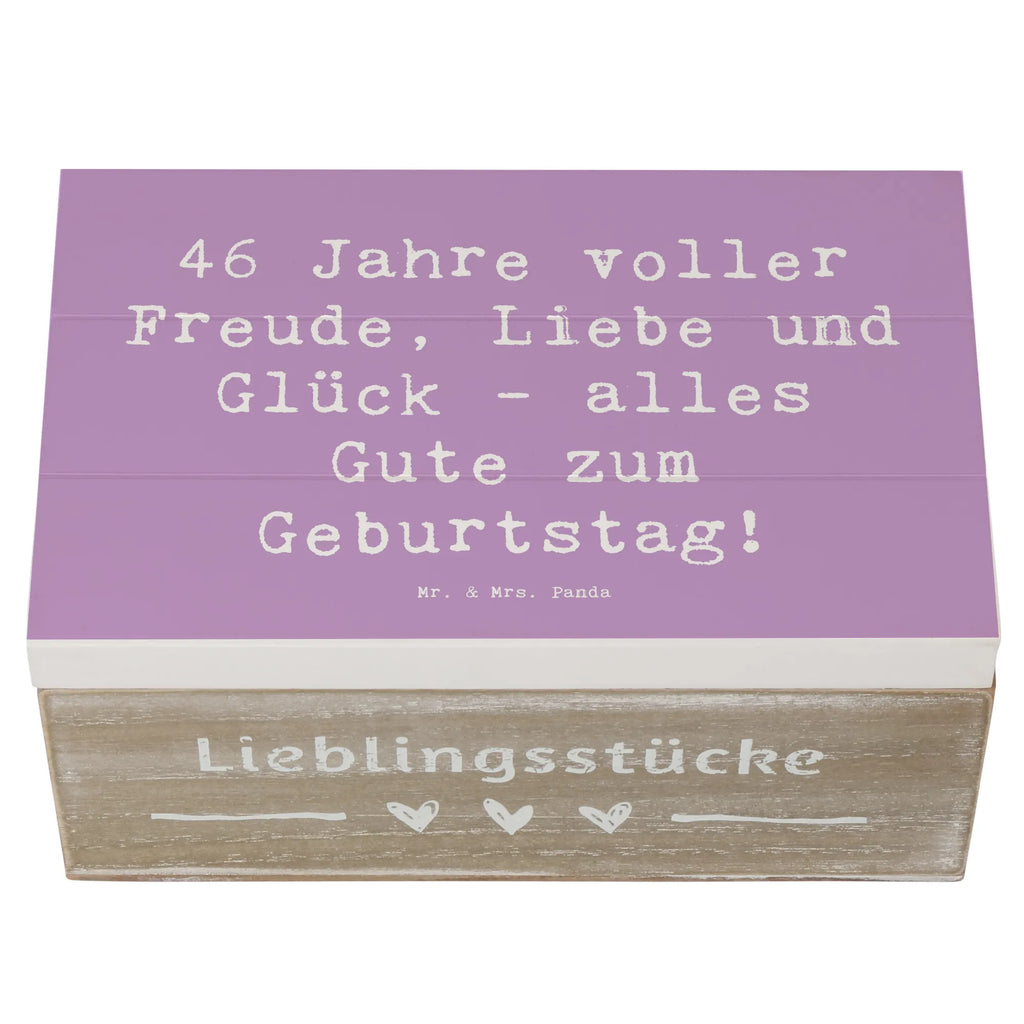 Holzkiste Spruch 46. Geburtstag Erinnerungsbox, Holzkiste, Truhe, Dekokiste, Erinnerungskiste, Geschenkbox, XXL, Kiste, Geschenkdose, Schatulle, Aufbewahrungsbox, Schatzkiste, Geburtstag, Geburtstagsgeschenk, Geschenk