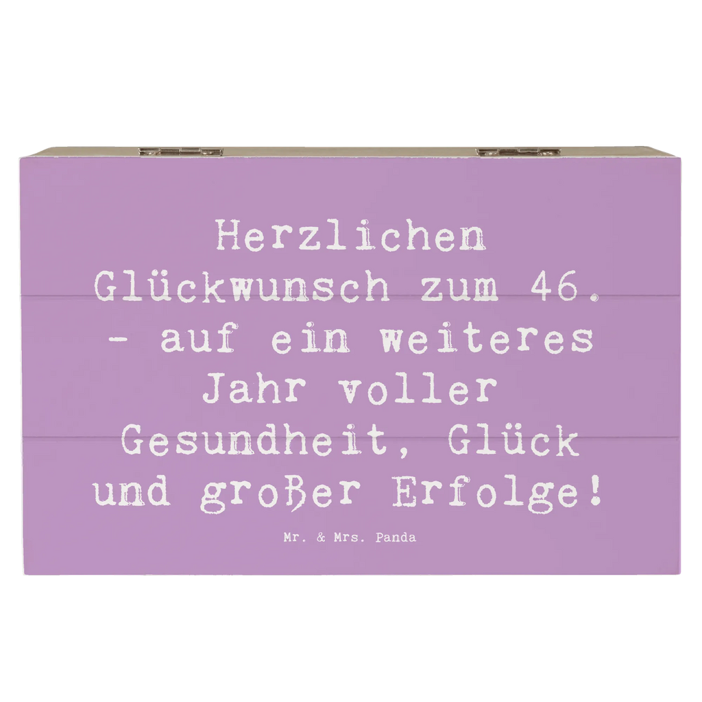 Holzkiste Spruch 46. Geburtstag Glückwünsche Erinnerungskiste, Schatzkiste, Holzkiste, Truhe, Erinnerungsbox, Aufbewahrungsbox, Geschenkdose, XXL, Schatulle, Geschenkbox, Kiste, Dekokiste, Geburtstag, Geburtstagsgeschenk, Geschenk