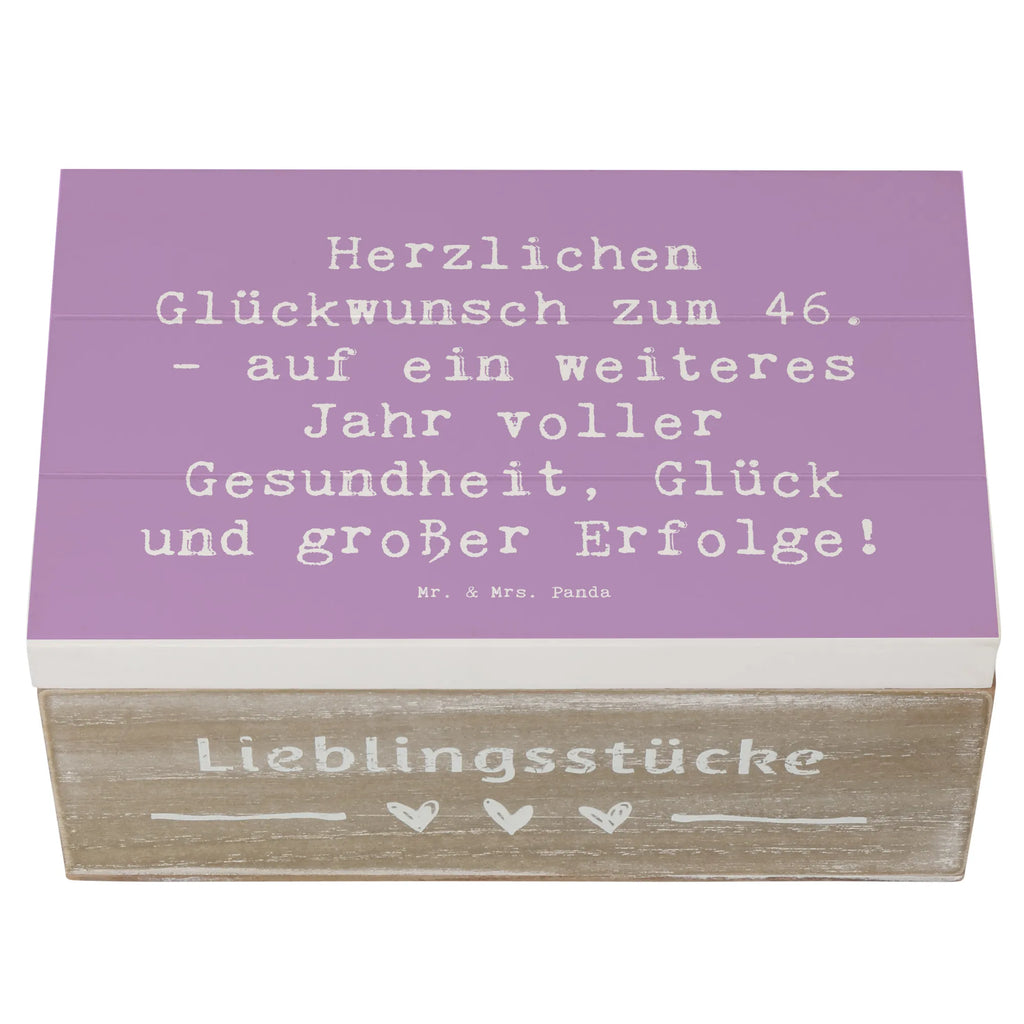 Holzkiste Spruch 46. Geburtstag Glückwünsche Erinnerungskiste, Schatzkiste, Holzkiste, Truhe, Erinnerungsbox, Aufbewahrungsbox, Geschenkdose, XXL, Schatulle, Geschenkbox, Kiste, Dekokiste, Geburtstag, Geburtstagsgeschenk, Geschenk