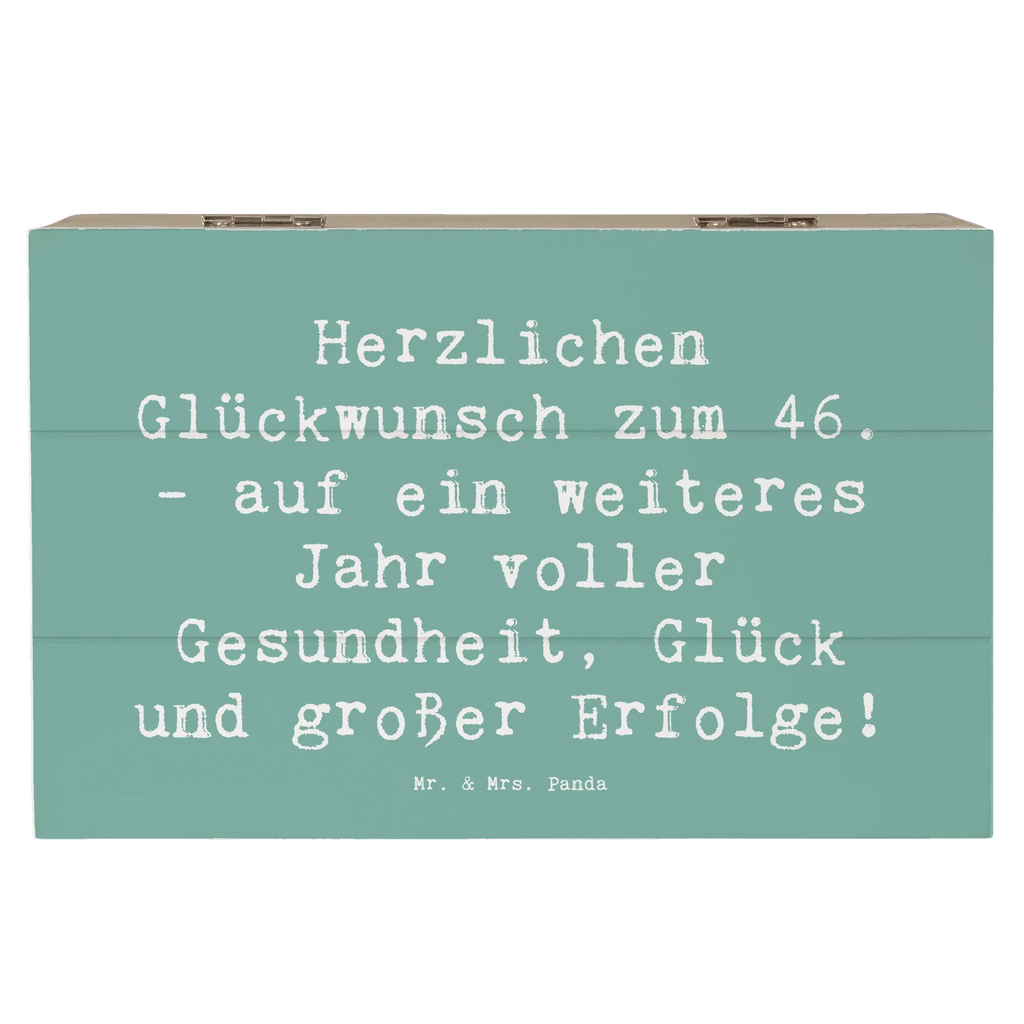 Holzkiste Spruch 46. Geburtstag Glückwünsche Erinnerungskiste, Schatzkiste, Holzkiste, Truhe, Erinnerungsbox, Aufbewahrungsbox, Geschenkdose, XXL, Schatulle, Geschenkbox, Kiste, Dekokiste, Geburtstag, Geburtstagsgeschenk, Geschenk