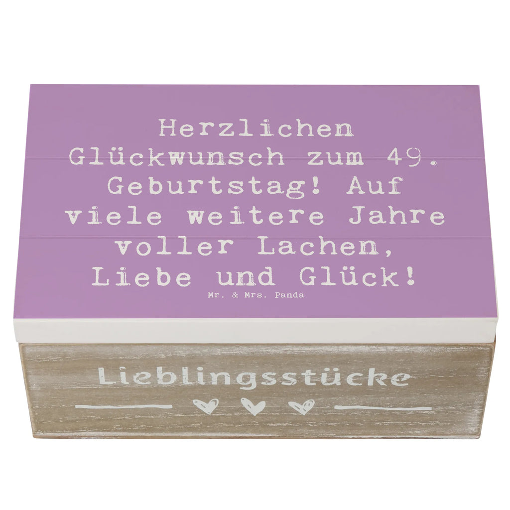 Wooden chest Saying Herzlichen Glückwunsch zum 49. Geburtstag! Auf viele weitere Jahre voller Lachen, Liebe und Glück! Geschenkdose, Erinnerungsbox, Schatzkiste, Geschenkbox, XXL, Holzkiste, Erinnerungskiste, Dekokiste, Aufbewahrungsbox, Kiste, Schatulle, Truhe, Geburtstag, Geburtstagsgeschenk, Geschenk