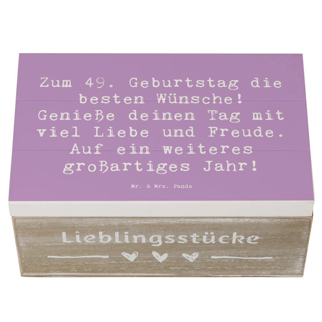 Holzkiste Spruch 49. Geburtstag Wünsche Schatzkiste, Geschenkdose, Truhe, Kiste, Erinnerungskiste, Dekokiste, Erinnerungsbox, Holzkiste, Aufbewahrungsbox, XXL, Geschenkbox, Schatulle, Geburtstag, Geburtstagsgeschenk, Geschenk