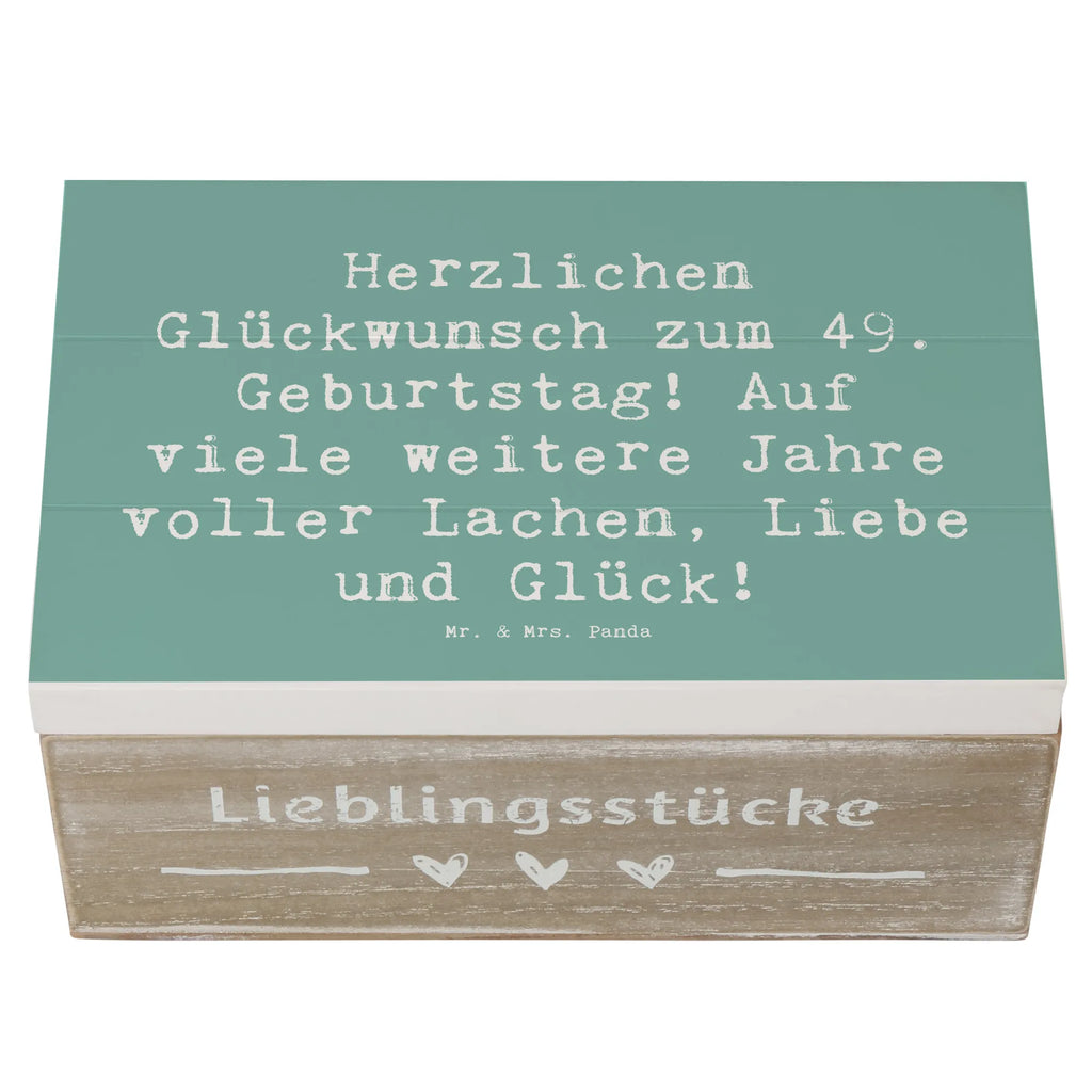 Wooden chest Saying Herzlichen Glückwunsch zum 49. Geburtstag! Auf viele weitere Jahre voller Lachen, Liebe und Glück! Geschenkdose, Erinnerungsbox, Schatzkiste, Geschenkbox, XXL, Holzkiste, Erinnerungskiste, Dekokiste, Aufbewahrungsbox, Kiste, Schatulle, Truhe, Geburtstag, Geburtstagsgeschenk, Geschenk