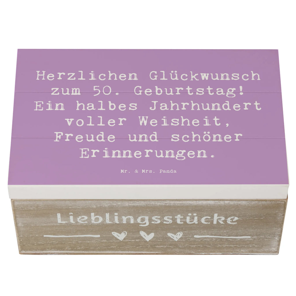 Wooden chest Saying Herzlichen Glückwunsch zum 50. Geburtstag! Ein halbes Jahrhundert voller Weisheit, Freude und schöner Erinnerungen. Erinnerungsbox, Holzkiste, Geschenkbox, Kiste, Aufbewahrungsbox, Erinnerungskiste, Schatzkiste, Geschenkdose, Truhe, Schatulle, Dekokiste, XXL, Geburtstag, Geburtstagsgeschenk, Geschenk
