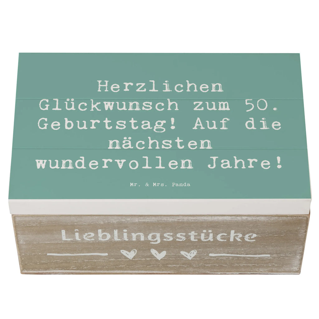 Holzkiste Spruch 50. Geburtstag Glückwunsch Schatulle, Geschenkbox, Holzkiste, Aufbewahrungsbox, Schatzkiste, Erinnerungsbox, Truhe, Dekokiste, Kiste, Erinnerungskiste, XXL, Geschenkdose, Geburtstag, Geburtstagsgeschenk, Geschenk
