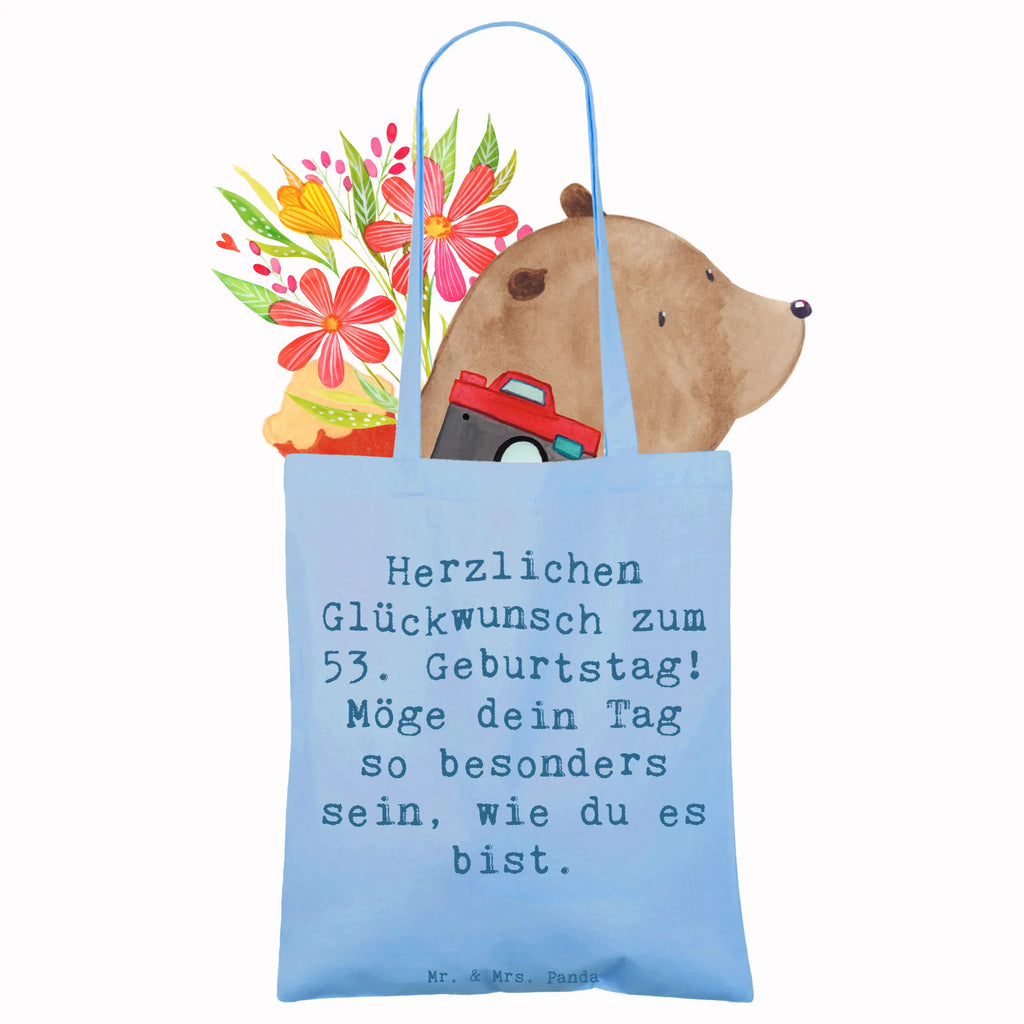 Tragetasche Spruch 53. Geburtstag Beutel, Laptoptasche, Einkaufstüte, Badetasche, Tasche, Stofftasche, Beuteltasche, Schultertasche, Stoffbeutel, Tragetasche, Jutebeutel, Jutetasche, Einkaufstasche, Shopper, Umhängetasche, Strandtasche, Geburtstag, Geburtstagsgeschenk, Geschenk