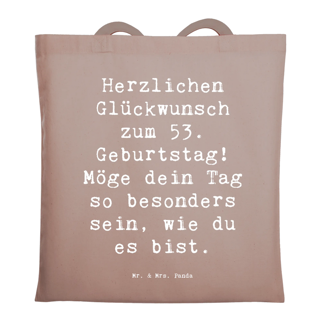 Tragetasche Spruch 53. Geburtstag Beutel, Laptoptasche, Einkaufstüte, Badetasche, Tasche, Stofftasche, Beuteltasche, Schultertasche, Stoffbeutel, Tragetasche, Jutebeutel, Jutetasche, Einkaufstasche, Shopper, Umhängetasche, Strandtasche, Geburtstag, Geburtstagsgeschenk, Geschenk